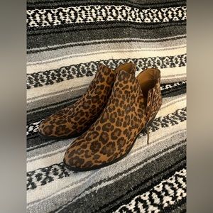 Cheetah print ankle booties